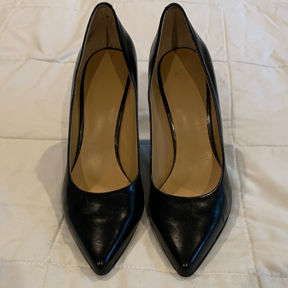 Nine West Black Leather Heels